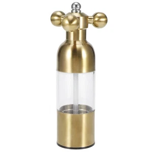 Pepper Grinder Salt Shaker Home Stainless Steel Salt Pepper Grinders Set(Gold) - Picture 1 of 17