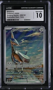 CGC 10 - Skarmory 209/191 IR Ilustración Raro - Pokémon Surging Sparks Inglés - Imagen 1 de 2