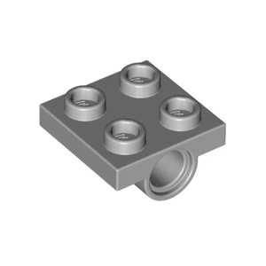Lego Bricks 20x Medium Stone Grey 2x2 Plate Double Axle Holes - 4211376 2817 NEW - Picture 1 of 5