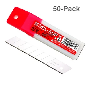 50-Pack NT Cutter 18mm Heavy-Duty Snap-Off Utility Stanley Knife Blades BL-50P - Bild 1 von 4