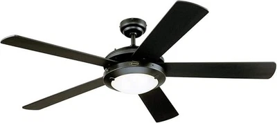 Westinghouse Lighting 7224200 Comet Indoor Ceiling Fan with Light, Matte Black - Image 1 of 4