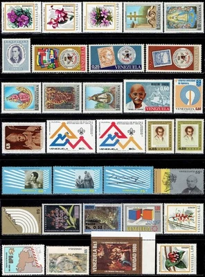 Venezuela lote todo diferente #9 - 32 sellos como nuevos más hoja de recuerdo MNH Foto 1 de 2