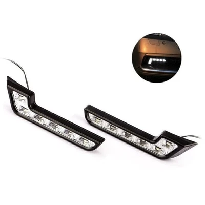 2X 6LED Tagfahrlicht Auto Fahren DRL Nebelscheinwerfer Licht Super Weiß DC 12V - Bild 1 von 4
