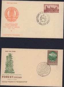INDIA 1961-1962 FOREST HIGH COURT CENTENARY FDC LOT - Picture 1 of 2