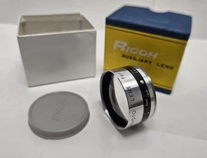 Ricoh Auxiliary 4.5cm Telephoto Lens for F 2.8 Camera w/ Leather Case, Box & Cap - Bild 1 von 9
