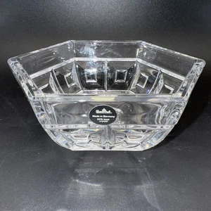 Rosenthal 24% FLC Crystal Glass Hexagonal Bowl Domus Collection DISC 5”Wx 2.5”H - Picture 1 of 10