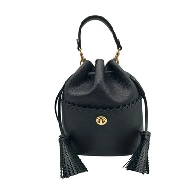 Bolso Cubo Coach Lora Whipstitch 651 Cuero Guijarro Negro Foto 1 de 4