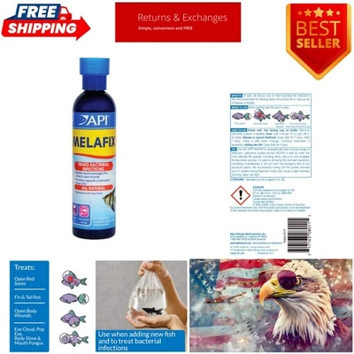 MELAFIX Freshwater Fish Bacterial Infection Remedy 8-Ounce Bottle - Image 1 of 4