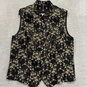 Vintage Worthington Vest Floral Embroidered Fairycore USA Made 90s Y2K Grunge - Picture 1 of 8