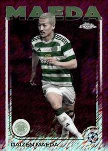 2024-25 Topps cromo UEFA #130 Daizen Maeda refractor de brillo magenta - Imagen 1 de 2