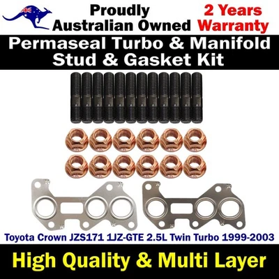 Kit de tacos y juntas de colector de escape permaseal para Toyota Crown JZS171 1JZ-GT 2,5 L Foto 1 de 4