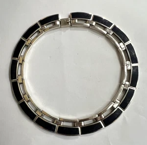 COLLANA VINTAGE CDC MESSICO ONICE E ARGENTO 950 TD-27 15" - Foto 1 di 4