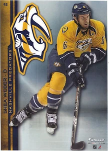 SHEA WEBER NASHVILLE PREDATORS FATHEAD TRADEABLES 2013 REMOVABLE STICKER NHL #42 - Picture 1 of 12