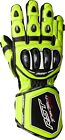 RST Tractech Evo 4 CE Mens Leather Motorcycle Gloves Neon Yellow