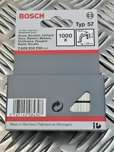 1000 Bosch Feindrahtklammer Klammer TYP 57 10,6x1,25 x 8mm 2609255 / 2609200230 - Bild 1 von 2
