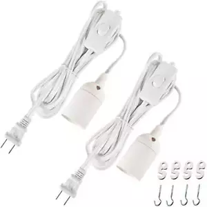 Hanging Lamp Light Cord 20 Feet Lantern Extension Cable with E26 / E27 Socket - Picture 1 of 45