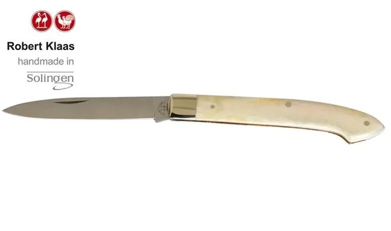 ROBERT KLAAS GERMAN SOLINGEN COOKING SCHOOL POCKET KNIFE / BLUE GLAZED / BONE - Image 1 of 1