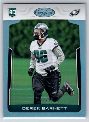 Derek Barnett 2017 Certified Mirror Silver! 219/299! Rookie - Image 1 of 2