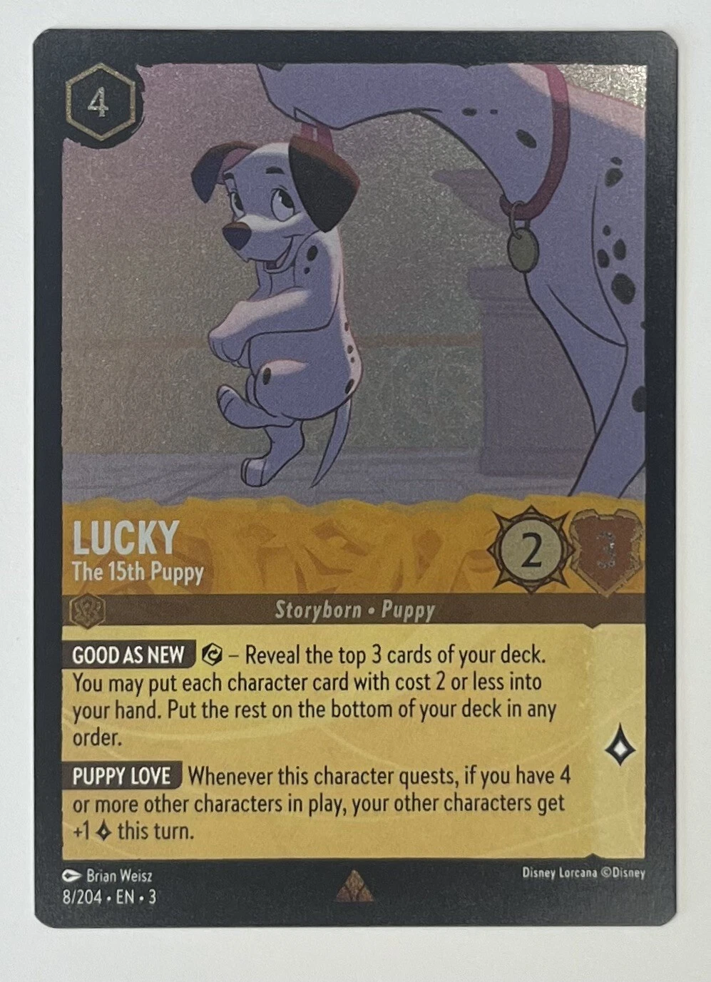 Lucky The 15th Puppy 8/204 Cold Foil Disney Lorcana Inklands NM