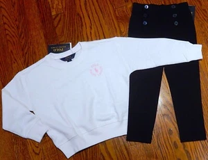 POLO RALPH LAUREN AUTHENTIC TODDLERS GIRLS BRAND NEW ORIGINAL 2Pc SET Sz 6, NWT - Picture 1 of 5