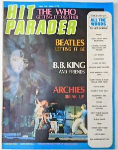 Hit Parader Magazine November 1970 The Who, The Beatles, BB King, Archie's, RARE