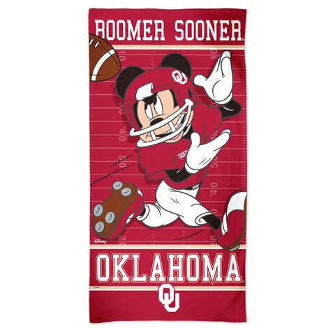 WinCraft Oklahoma Sooners 30'' x 60'' Disney Spectra Beach Towel Cover