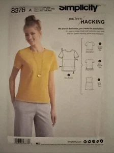 Simplicity 8376 Pattern Hack Misses Knit Top Tunic Blouse XXS-XXL Sewing Pattern - Picture 1 of 2