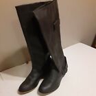 Womens Size 7.5 Black Fashion Boots By Just Fab. Riding Boots