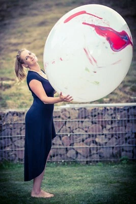 1 x CATTEX 35" GIANT BALLOON MARBLED * MARBLE * AGATE - Image 1 of 2