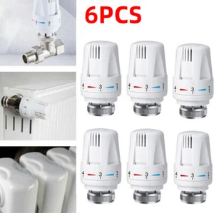 6X TRV Radiator Thermostatic Head Heater Control Thermostat Heating Valve T I7E4 - Picture 1 of 7