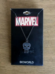 Marvel Comics The Punisher Skull Necklace Black Age 14+ New - Picture 1 of 3