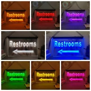 RGB MULTICOLOUR Toilet Bathroom WC Wall Décor Crafts Neon Light Sign - Picture 1 of 5