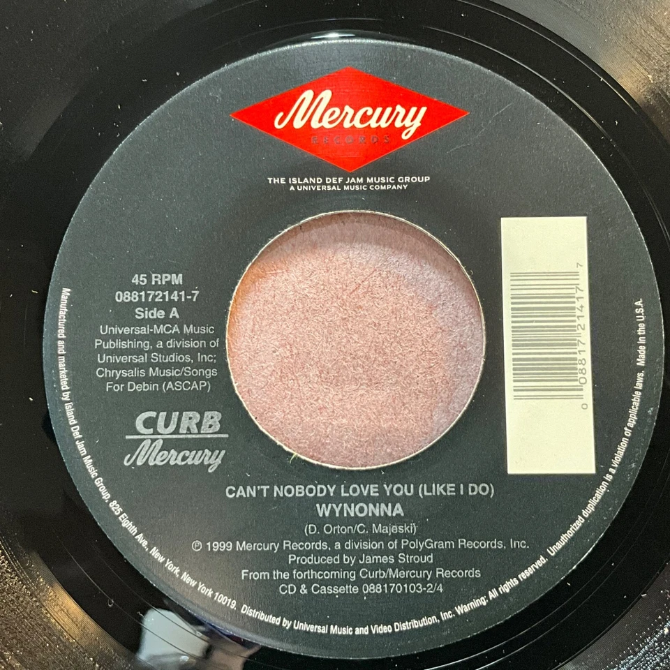 Wynonna, Can’t Nobody Love You (Like I Do) / Help Me, 7" 45rpm Vinyl NM - Image 1 of 2