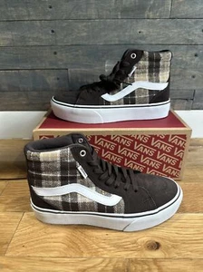 Top alto para mujer Vans Filmore marrón a cuadros talla 8 - Imagen 1 de 5