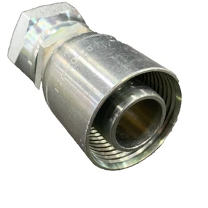 Hydraulic 1-1/4" Hose Female Swivel JIC Crimp On Hose Fitting FJX-20-20 - Picture 1 of 4