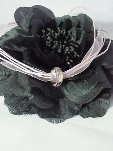 Damen Kette Satin mit European Bead Charm in rosa 45 cm + 5 cm Silber NEU - Bild 1 von 3