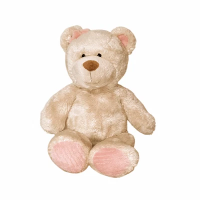 2006 Carter's Beige & Pink Bear With Flower Plush Stuffed Toy 12" - Image 1 of 4