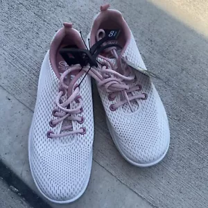 *NEW* Athletic Works White Lifestyle Jogger Sneakers Shoes Women Wide Width 8.5 - Picture 1 of 5