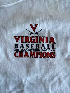 Virginia Cavaliers UVA 2015 NCAA Division I Champion CWS Baseball T Shirt Sm - Picture 1 of 6