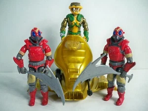 K25 AIR CHARIOT W/ SERPENTOR & ROYAL GUARDS x 2 GI JOE 1986 COMPLETE VINTAGE - Picture 1 of 17