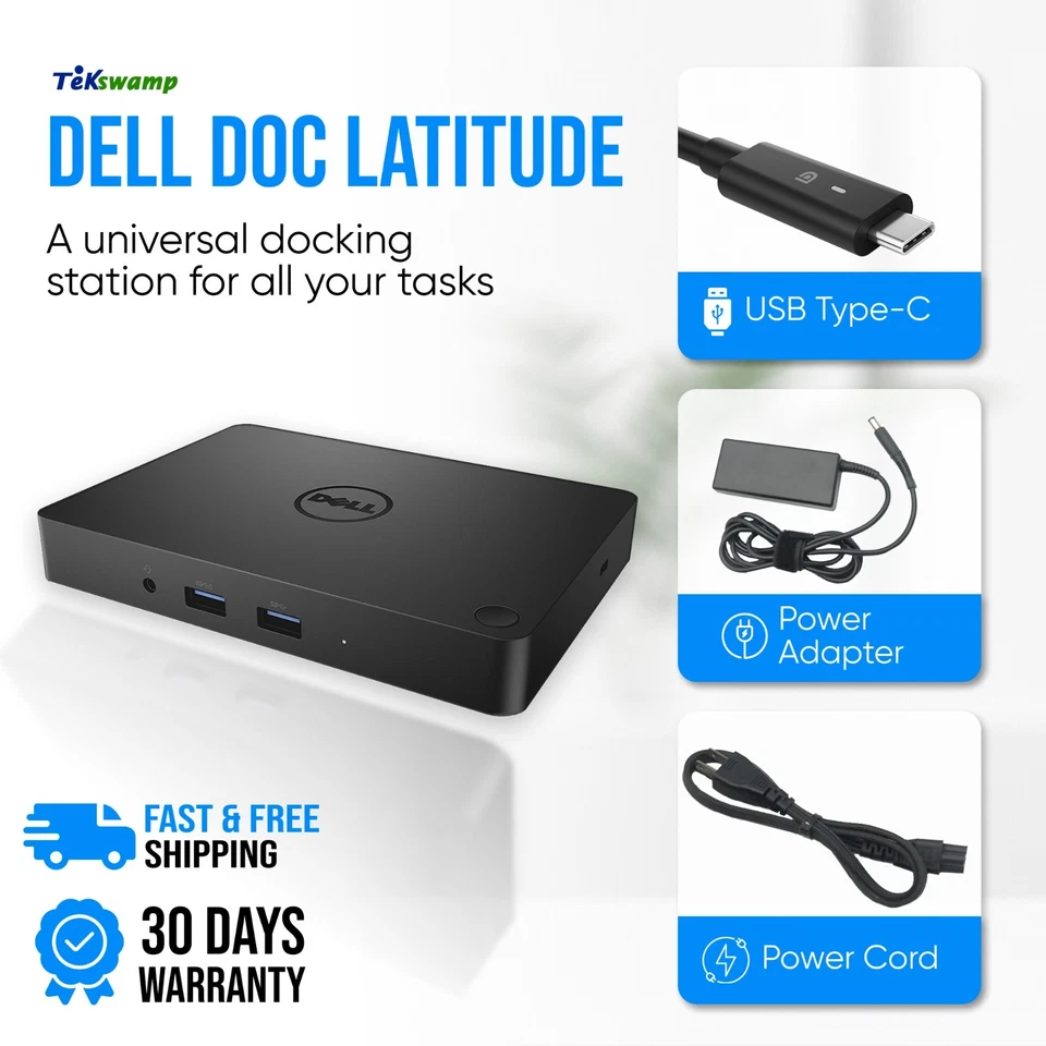 Estación Dock Dell USB-C para Laptop Latitude 5511 5521 5531 5550 con Adaptador 130W Foto 1 de 4