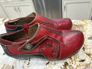 L’Artiste spring Step on shoe clog woman 9.5, UK 41 Red flora - Picture 1 of 6
