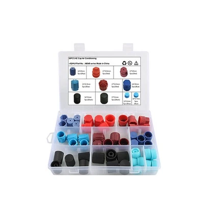 50PCS Car Repair A/C R134a R12 High Low Side Valve Core Port Dust Caps Tool - Image 1 of 4