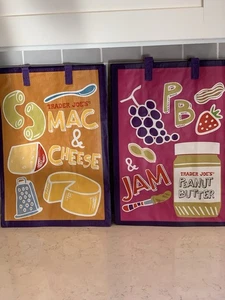 Bolso de Mano Trader Joe’s Reutilizable PB&JAM/Galletas y Leche/Mac&Cheese Comida Cómoda Bolso de Mano - Imagen 1 de 10
