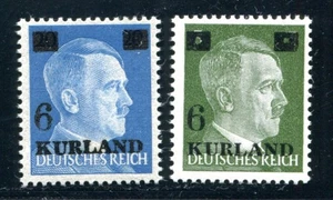 OCCUPATION WW II KURLAND 1945 1VI,3IV ** MNH TYPES signed BPP (M5611 - Picture 1 of 2