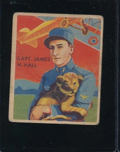 1933 1934 National Chicle Sky Birds Capt James Hall #5 - Piloto - Gd/pegamento - S5047 - Imagen 1 de 3