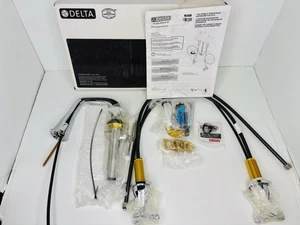 Delta Stryke Widespread Bathroom Faucet 357766-MPU-DST Chrome 2-handle-Open Box - Picture 1 of 11