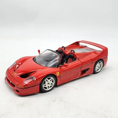 Bburago 红色法拉利 F50 1: 18 黄金系列 1995 年意大利制造压铸汽车 — 第 1/4 张图片