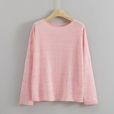 THE ROW Womens Floral Linen One-line Collar Long Sleeve Knitted Top - Image 1 of 4