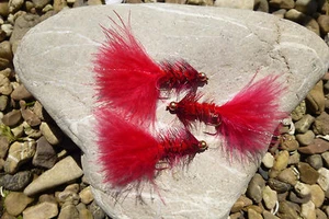 3 St. Goldkopf WOOLY BUGGER Streamer # 6 Saibling Forellensee Dänemark Angeln - Bild 1 von 1